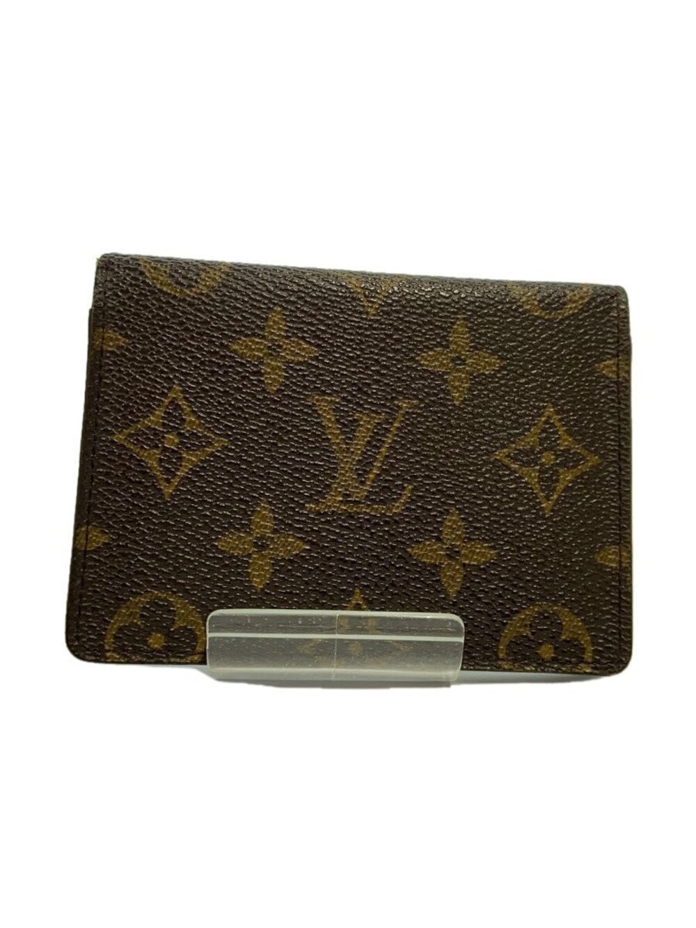 LOUIS VUITTON Porte Wallet Cartes Vertical Monogram Canvas Brown All over